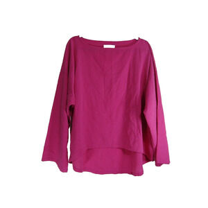 Soft Surroundings Pink Crew High Low Tunic Top Womens Medium Cotton